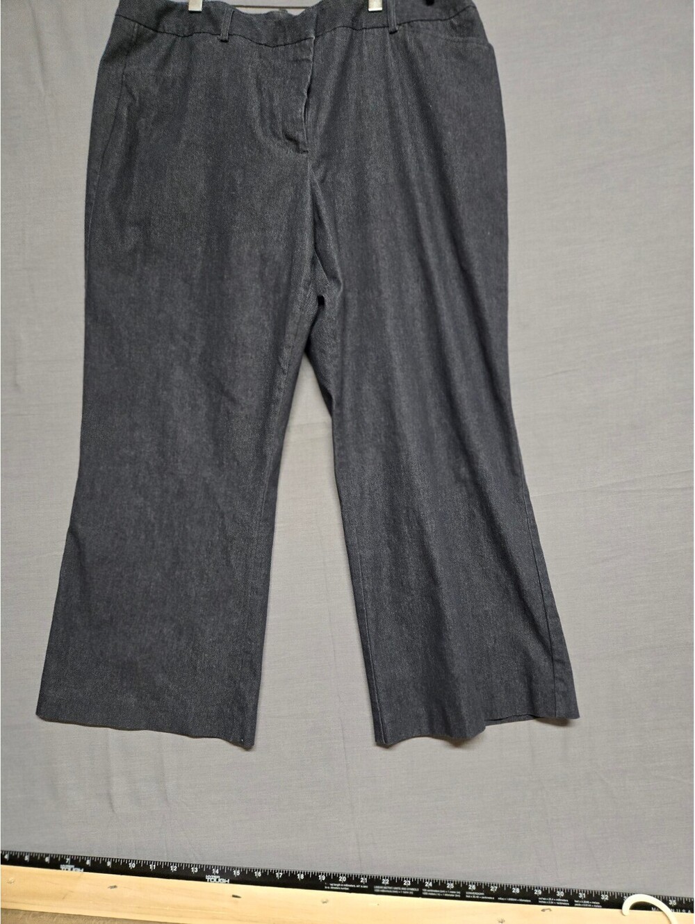 Worthington Dark Gray Wide Leg Pants with Belt Loops 16